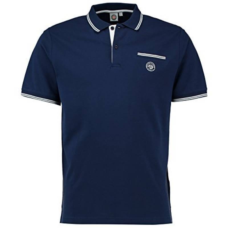 Roland-Garros Polo Homme en coton piqué logo monochrome et poche - Marine de la marque Roland Garros TOP 11 image 0 produit