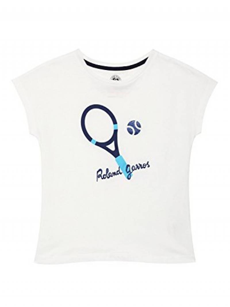 Roland-Garros T-shirt Fille imprimé raquettes et balles - Blanc de la marque Roland Garros TOP 8 image 0 produit