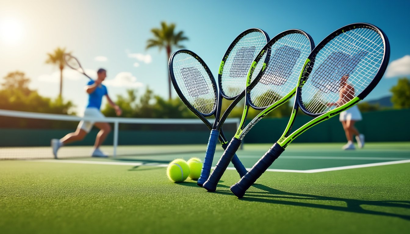 À la découverte des raquettes de tennis Wilson : performance et innovation sur le court explorez l'univers des raquettes de tennis wilson et découvrez comment performance, innovation et technologie s’allient pour optimiser votre jeu sur le court. idéal pour joueurs débutants et confirmés !