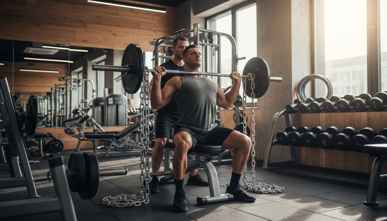 découvrez les avantages du développé couché avec chaînes et apprenez la méthode d'entraînement efficace pour maximiser votre force et votre performance en musculation.