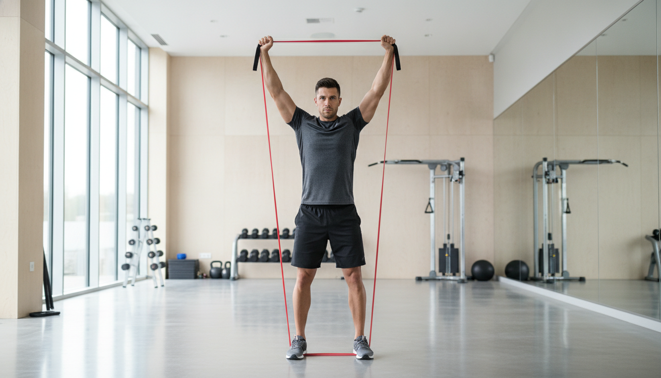 découvrez la technique du développé debout avec élastique, un exercice efficace pour renforcer et sculpter vos épaules tout en améliorant votre posture et votre mobilité.